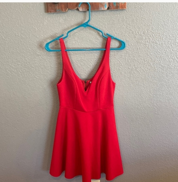 NWOT Kimchi Blue UO Heart Of The Ocean Red Sweetheart Mini Dress Size Large - Picture 10 of 13